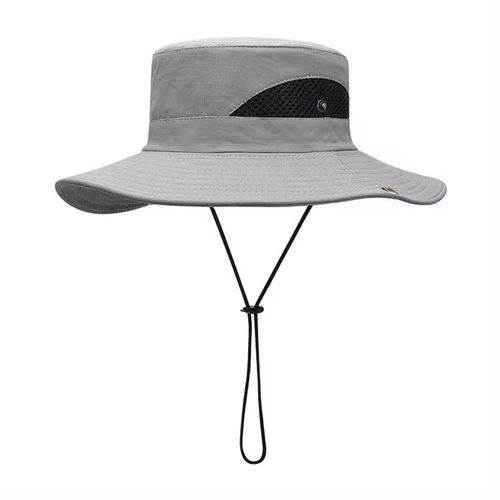 Chapeau Pour Homme Femme Anti Uv De Randonnée - Couleur Gris Clair