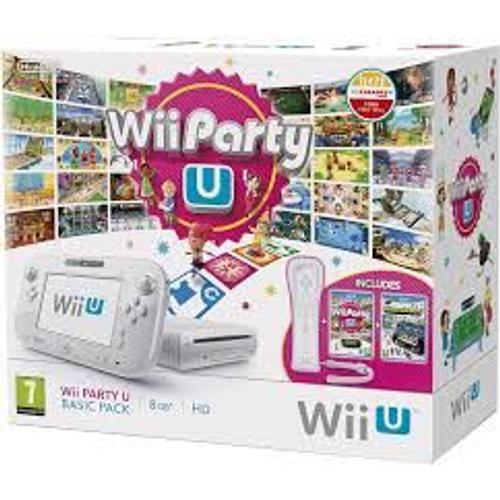 Pack Console Wii U - Party Blanche Avec 2 Jeux Wii Party Nintendoland
