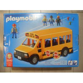 Autobus scolaire Playmobil City Life avec lumières clignotantes, paq. 12, 4  ans et plus