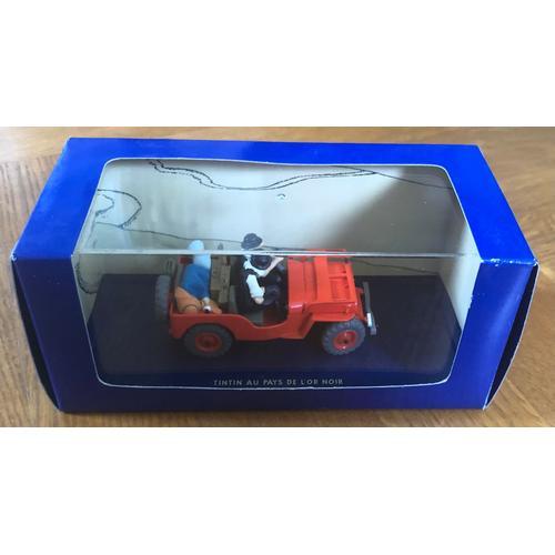Voiture Miniature La Jeep Rouge De Tintin Au Pays De L'or Noir, Tintin Et Milou, Hergé, Bd, Bande Dessinée