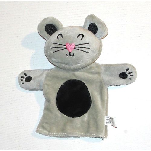 Peluche Chat Marionnette Grise Doudou Chat Tiger