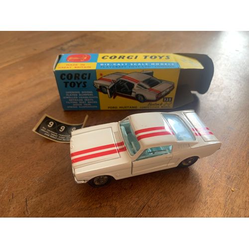 Ford Mustang Competition Fast Back 2+2 Corgi Toys 325 Avec Boîte Et Adhésifs-Corgi
