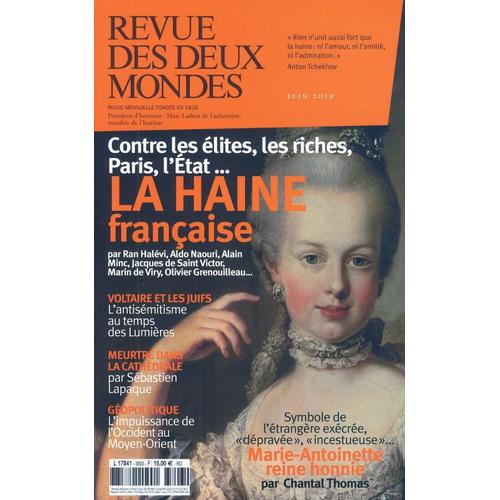 Revue Des Deux Mondes 3803 La Haine Francaise