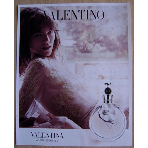 Publicité Papier - Parfum "Valentina Acqua Floreale" De Valentino De 2013, Freja Beha Erichsen Mannequin