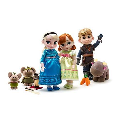 Coffret Poupées Animators Disney Elsa Anna et Kristoff