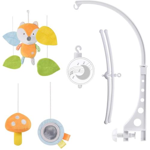 Jouet De Porte Lit Pour Bebe Rotatif A 360 Mobile Musical Berceau Bebe Pour Nouveaune Fille Et Garcon Renard Rakuten