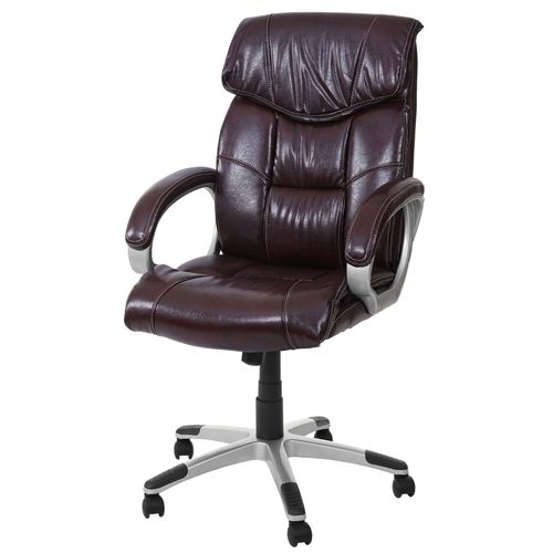 Fauteuil/Siège De Bureau M61, Classique, Similicuir   Bordeaux