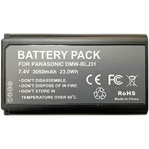 DMW-BLJ31 3050mAh Batterie Rechargeable Panasonic Lumix S1 DMW-BLJ31 S1R dmw-blj31