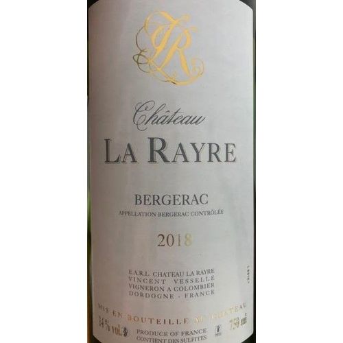 Vin Blanc Chateau La Rayre Côtes De Bergerac 2018