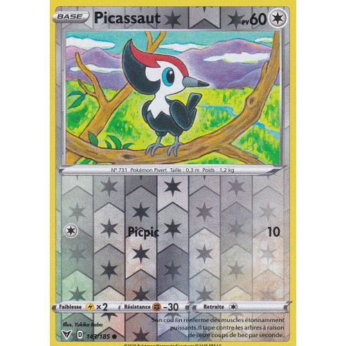 Carte Pokemon - Picassaut - 143/185 - Reverse - Épée Et Bouclier 4 - Voltage Éclatant - Eb4 - Vf