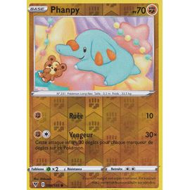 Carte Pokemon - Phanpy - 086/185 - Reverse - Épée Et Bouclier 4 - Voltage Éclatant - Eb4 - Vf