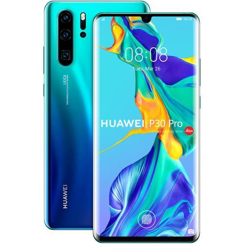 Huawei P30 Pro 128 Go (RAM 8 Go) Double SIM Aurora Bleu