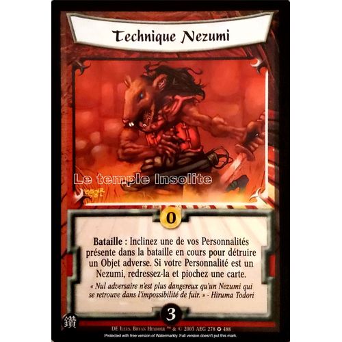 Carte Legend Of The Five Rings : Technique Nezumi 278/488