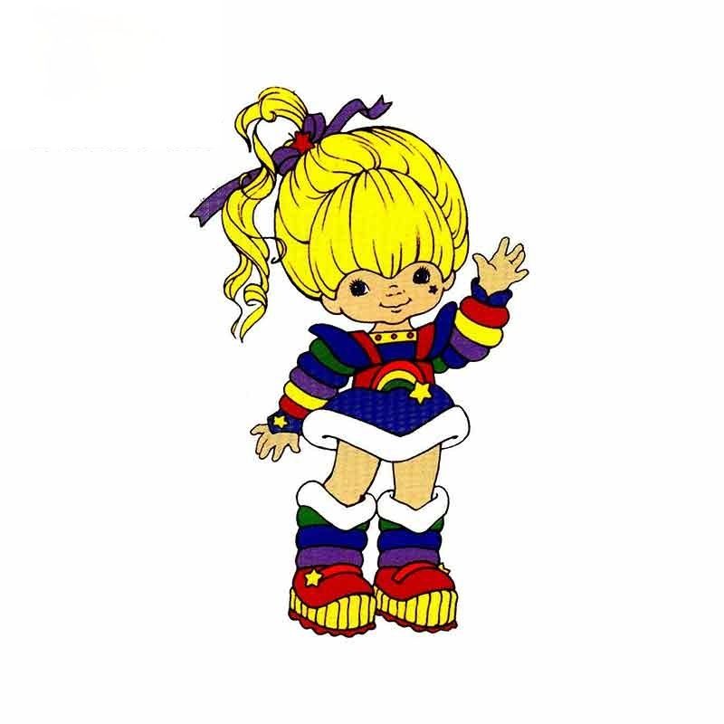 Autocollant De Voiture De Dessin Animé Et Décalcomanie En Vinyle, Drôle Pour Rainbow Brite Bras Droit Jdm Rétro Style Suv, Décalcomanie De Décoration Fine