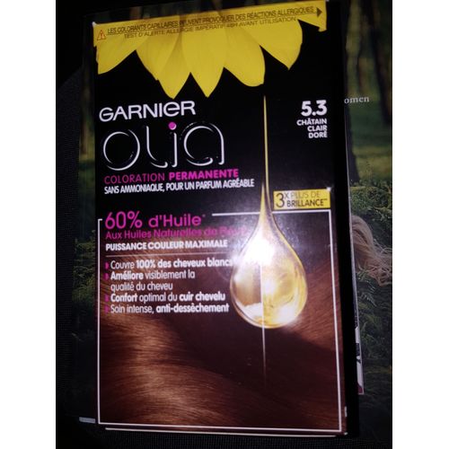 Coloration Olia, Garnier Chatain Clair Doré 5.3 
