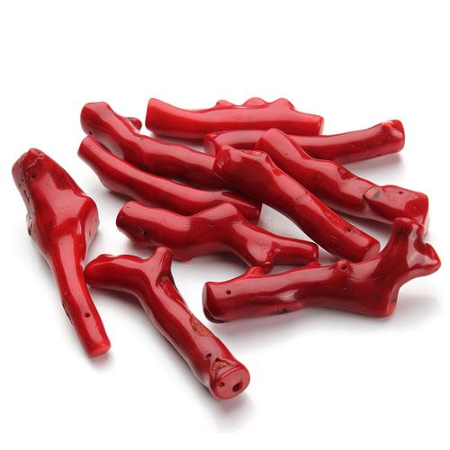 Perles De Corail Rouge Naturel Irrégulier En Forme D'arbre, Pour La Fabrication De Bijoux, Pendentif En Corail, Bricolage Pour Collier De Mariage Africain, 2 4cm, 5 Pièces/Lot