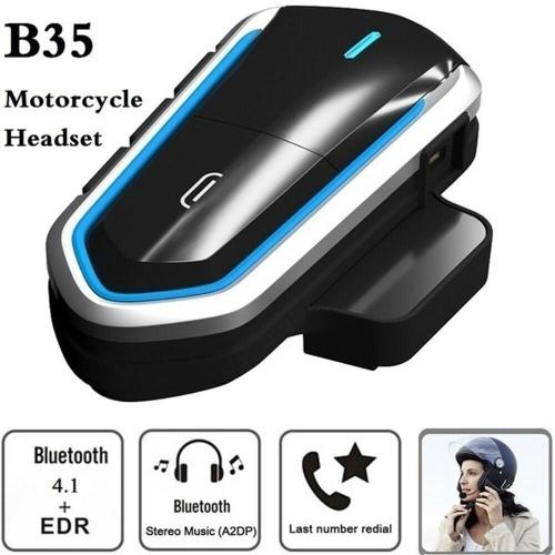 Kit Mains Libres B35 Pour Casque De Moto, Intercom Bluetooth 4.1, Kit Mains Libres Audio