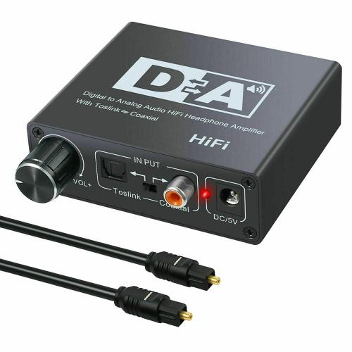 convertisseur Audio numérique analogique, RCA 3.5mm, amplificateur de casque, Toslink, sortie coaxiale optique Portable, dac 24 bits