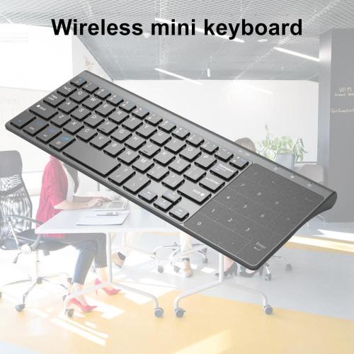 Clavier sans fil universel 2.4 ghz, avec pavé tactile numérique, pour Android, Windows, TV Box