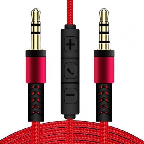 Câble Audio Jack mâle vers mâle de 3.5mm, câble Aux de 1.2m, contrôle du Volume avec micro pour iPhone et iPad