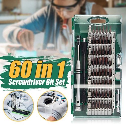 Jeu De Tournevis 60 En 1 Outil S2 Tournevis De Précision En Acier, Outil De Réparation D'embouts Pour Téléphones Tablette Pc Outils À Main