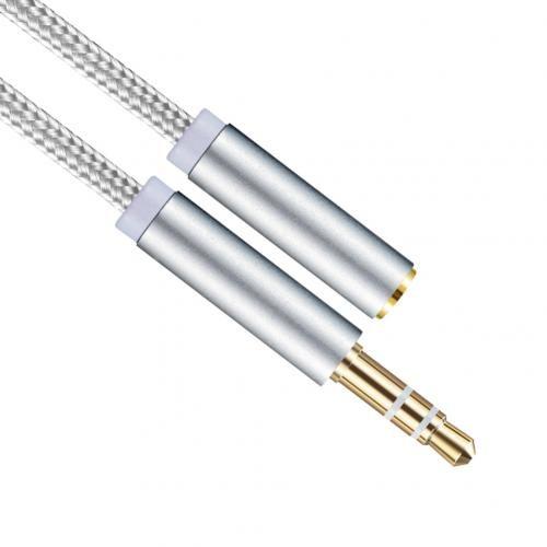 Câble tressé 3.5mm mâle à femelle pour écouteurs Audio, rallonge pour PC portable, Samsung, haut parleur de voiture