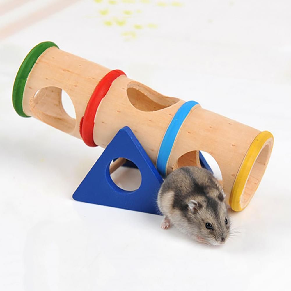 Jouet en bois pour animaux de compagnie, nouveau Style, créatif, amusant, Hamster, balançoire, baril, Tunnel, maison, cache, jeu, escalade, petits animaux