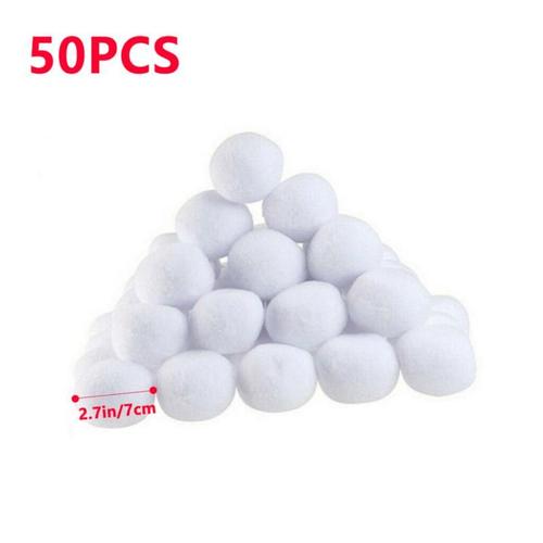 Balles De Combat De Neige 2.7 Pouces, 50 Pièces, Faux Jouets De Neige, Ornements De Noël, Décoration Pour Jeu De Lancer En Intérieur