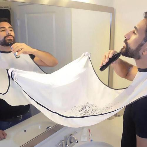 Tablier de rasage antistatique en Fiber de soie, matériau spécial pour couper les cheveux, bavoir, attrape-barbe, Cape de toilettage, coupe