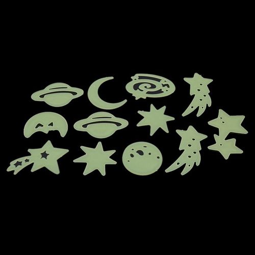 Autocollants muraux fluorescents étoiles 3D, lune, lueur dans la nuit, chambre d'enfant, Stickers muraux lumineux pour maison, décorations DIY bricolage