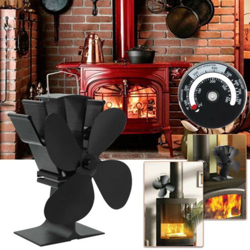 Ventilateur de cheminée à énergie thermique, écologique, 4 poêles