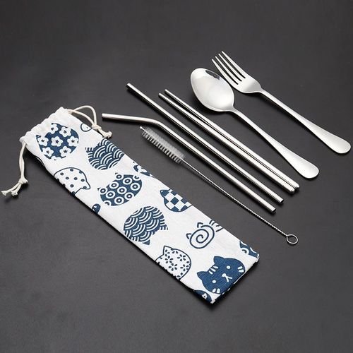 Ensemble De Couverts En Acier Inoxydable Portables De Voyage, Coutellerie, Fourchette, Couteaux, Cuillers, Lot De Vaisselle D'Extérieur, Vaisselles, Cantine, Lots D'Ustensiles