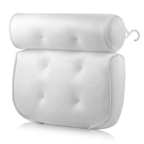 Oreiller de Bain avec Ventouses de Cou et Dos pour SPA, Soutien Appui-Tête, Coussin Épaissi, pour la Maison, Accessoire à Remous