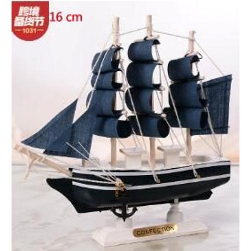 Ensemble artisanal en bois 1 pièce | Voilier Mediterran modèle de bateau, voilier en bois, décor de maison, Kits de construction de maquettes jouets KN 053