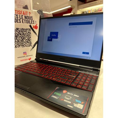 MSI GL65 9SD - 16" Intel Core i7 - Ram 8 Go - SSD 512 Go