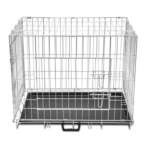 Cage En Métal Pliable Pour Chien Acier Galvanisé 76 X 55 X 61 Cm Helloshop26 3702021