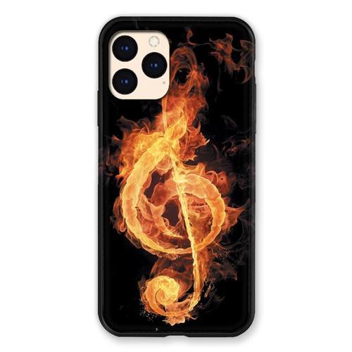 Coque Pour Iphone 12 Mini Musique Clé Sol Feu N