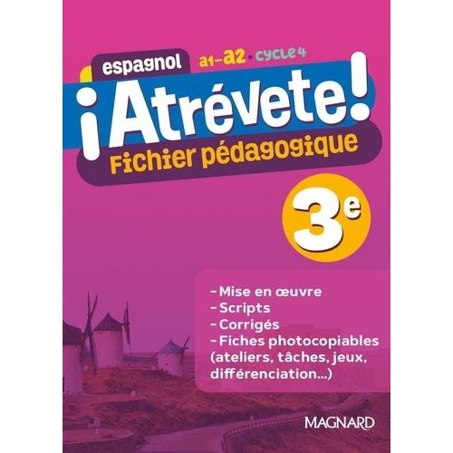 Espagnol 3e A1-A2 ¡Atrévete! - Fichier Pédagogique
