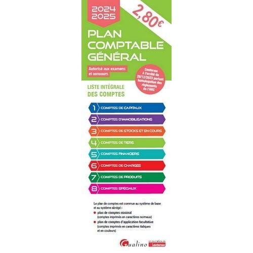 Plan Comptable Général - Liste Intégrale Des Comptes - Autorisé Aux Examens Et Concours