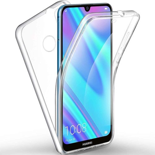 Coque Huawei Y7 2019 Transparent Intégrale Avant Et Arrière 360 Degrés Étui De Protection,Avant + Arrière Silicone Coque Anti-Choc Anti-Rayures De Housse