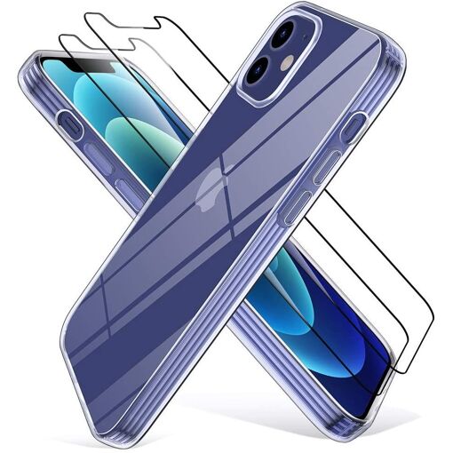Coque Iphone 12, Coque Iphone 12 Pro Avec 2 Verre Trempe Pro
