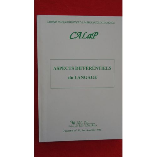 Aspects Différentiels Du Langage.