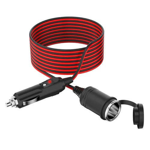 3.5m Rallonge Allume Cigare 12v-24v Voiture Étanche Prise De Voiture 17 Awg Avec Fusible 15a, Adaptateur Dc Câble D'extension Alimentation Pour Lecteur Téléphone Mobile Tablette, Prise Allume Cigare 12v