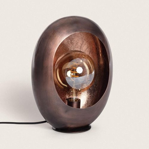 Lampe À Poser Métal Ovo Bronze
