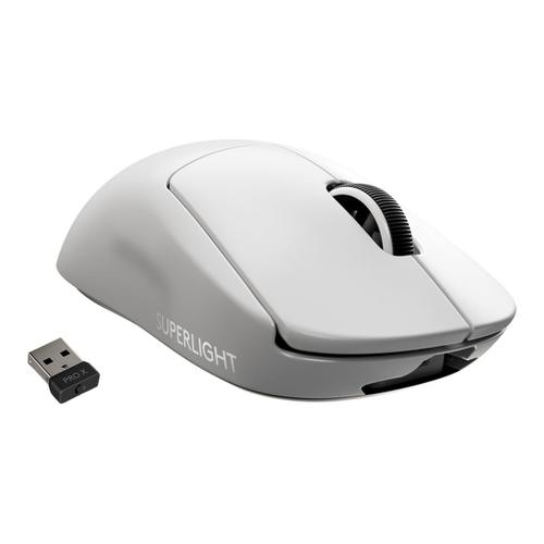 Logitech PRO X SUPERLIGHT Wireless Gaming Mouse - Souris optique - récepteur Logitech LIGHTSPEED - blanc