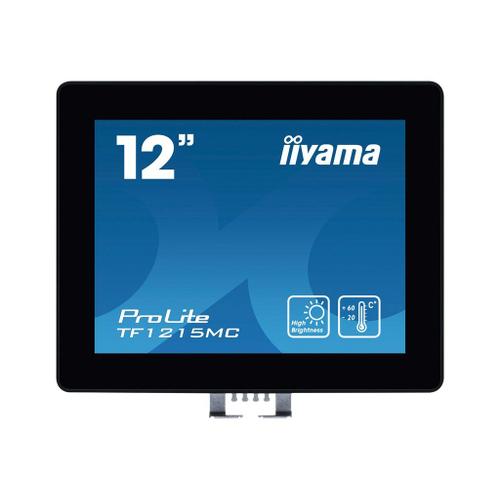iiyama ProLite TF1215MC-B1 - Écran LED - 12.1" - cadre ouvert - écran tactile - 1024 x 768 - IPS - 540 cd/m² - 1000:1 - 25 ms - HDMI, VGA, DisplayPort - noir