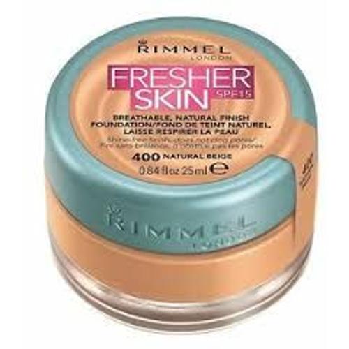 Rimmel Fresher Skin Breathable Natural Finish Foundation Spf 15 25ml-400 Natural Beige 