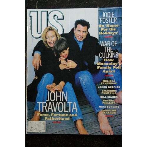 Us 215 - 1995 12 - John Travolta Cover + 10 P. - Jodie Foster - Yoko Ono - Melissa Etheridge - Mira Sorvino - 134 Pages