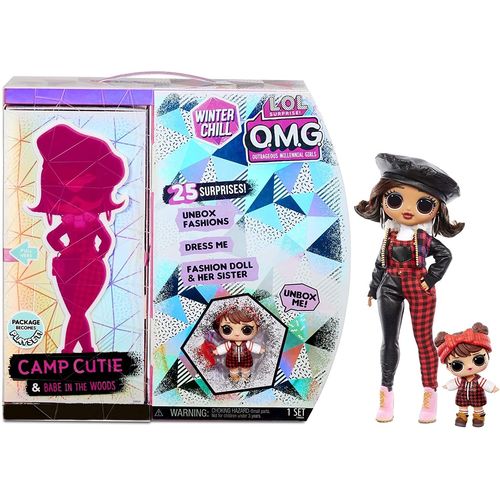 O.M.G. Winter Chill Camp Cutie Poupée Mannequin & Poupée Babe Dans Les Bois Avec 25 Surprises