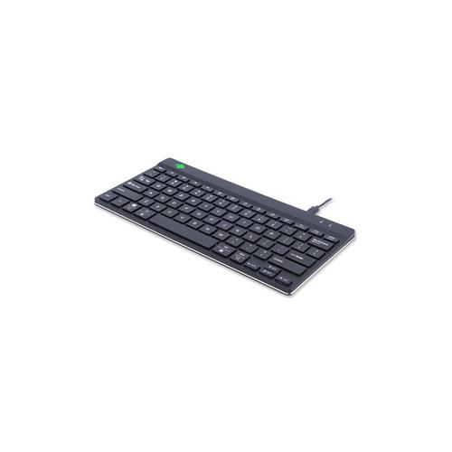 R-Go Clavier Ergonomique Compact break - Clavier - USB - QWERTY - US - noir